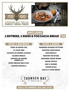 Thunder Bay Grille Davenport Family Meals To Go
