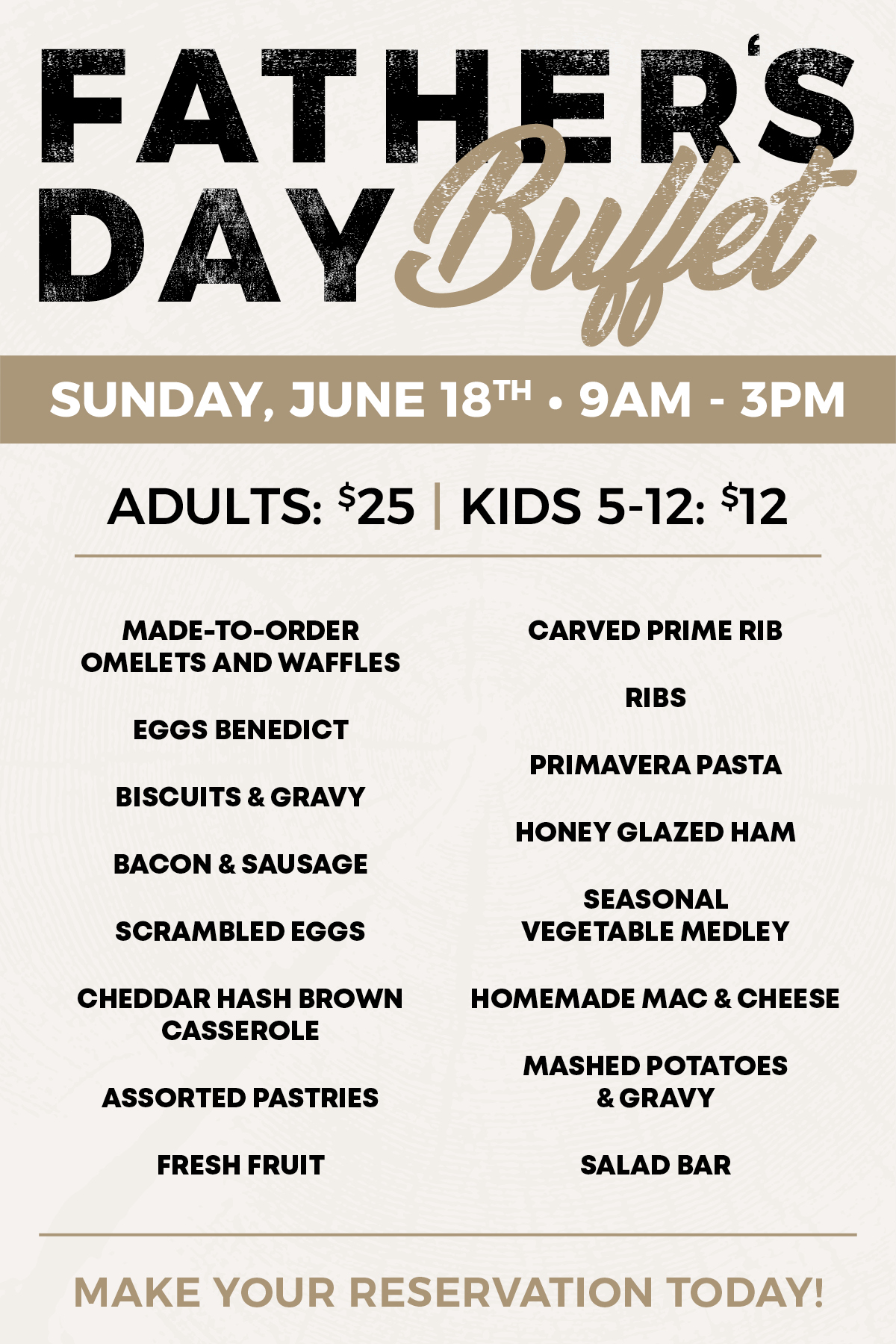 Rockford Father's Day Buffet